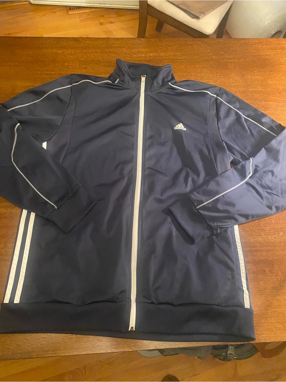 Adidas Men's Navy Blue Track Jacket